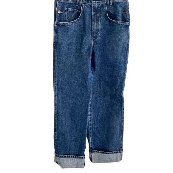 Vintage LINSON Denim Jeans Bib Overalls Pants Pantsuit 100% Cotton - Picture 9 of 16